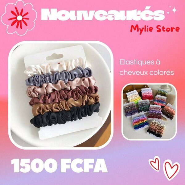 Colorful Hair Scrunchies Pack