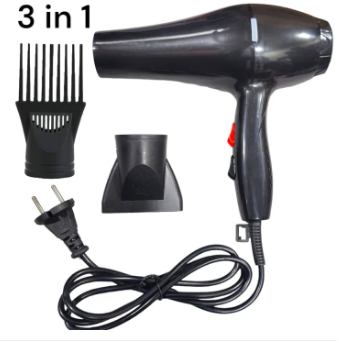3 in 1 Professional Hair Dryer Hot and Cold high low heat speed 5000 watts RM-6000