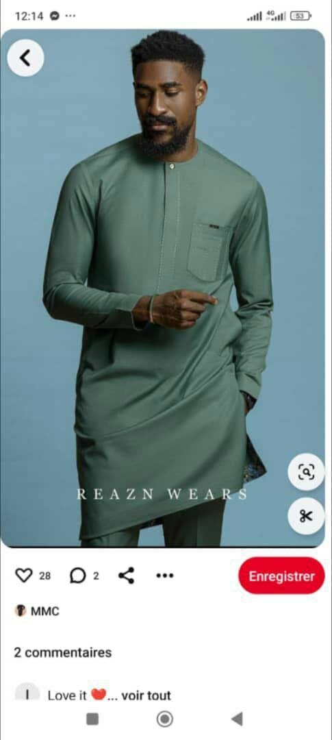 Ensemble africain élégant pour homme