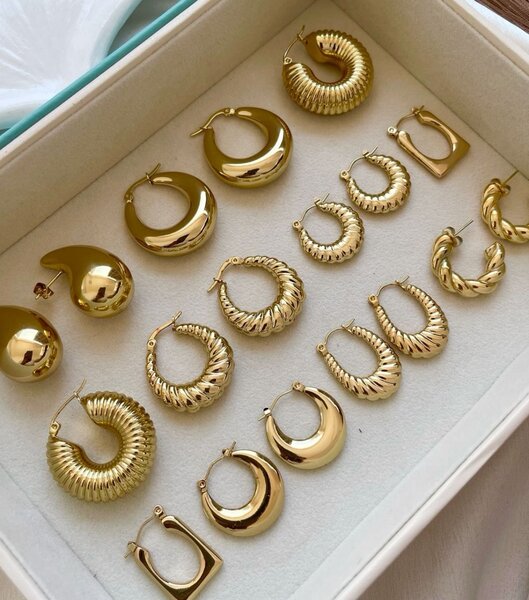 Boucles d'oreilles créoles dorées