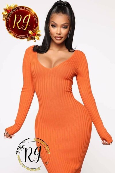 Robe Élégante en Tricot Femme