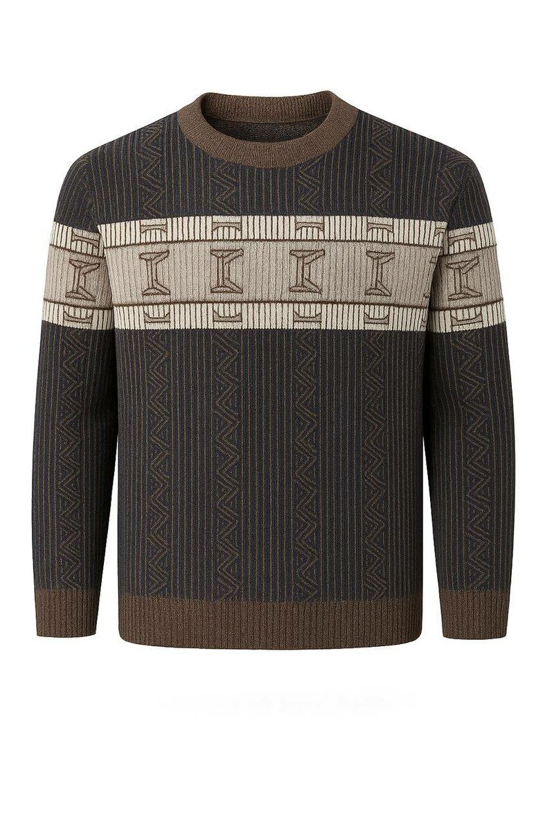 Pull en laine motifs géométriques