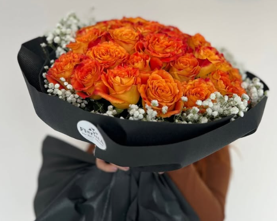 Букет «Огненное сияние» 🌹