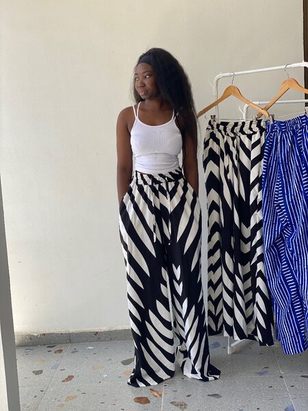 Pantalons fluides imprimés colorés