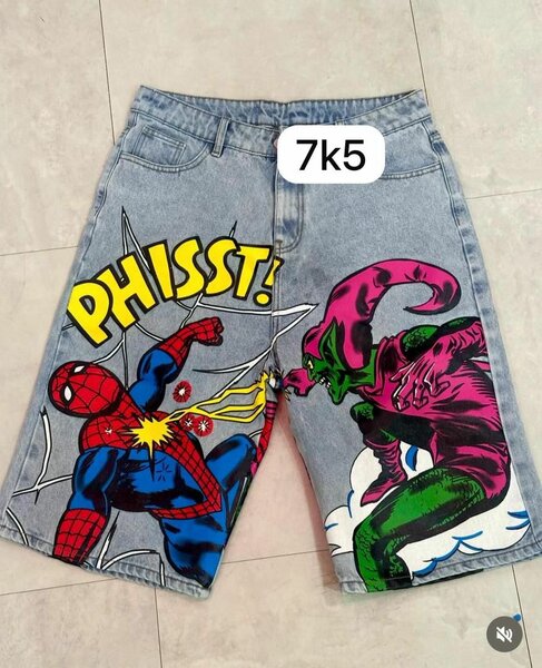 Short en jean comics pour H