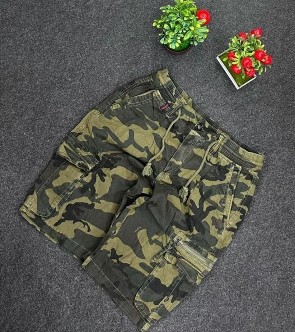 Shorts cargo camouflage homme