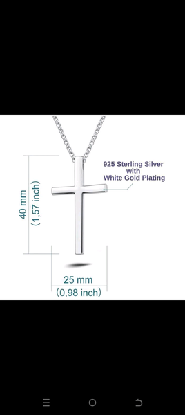 Pendentif croix en argent