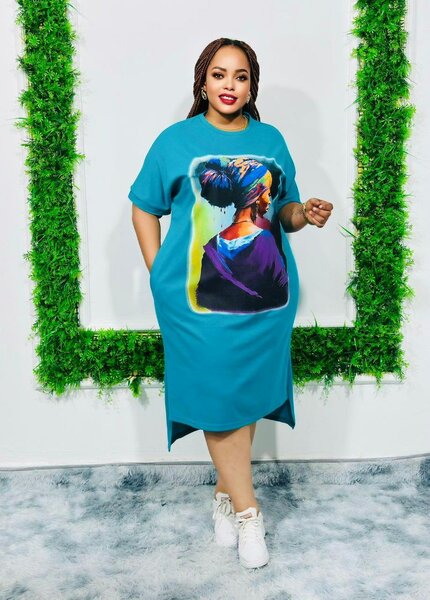 Robe T-shirt Imprimé Femme