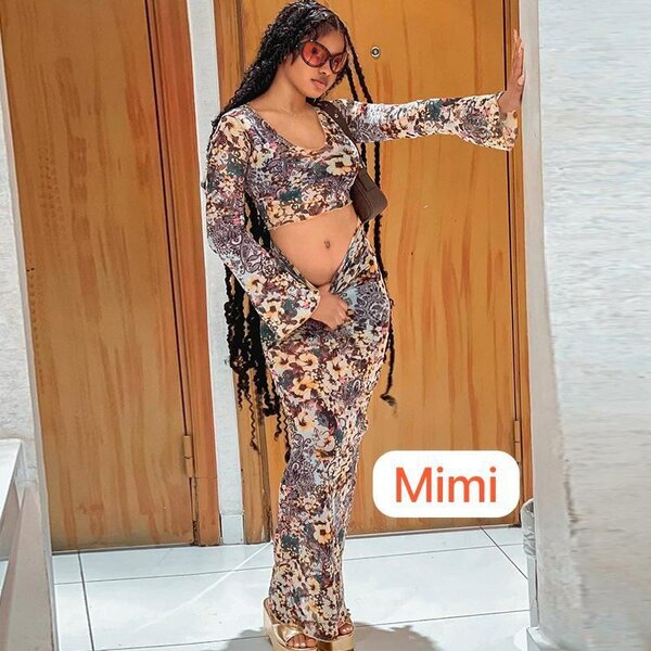 Ensemble deux pièces floral