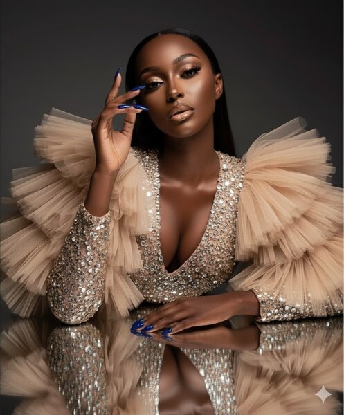 Ongles Press-Ons Bleu Nuit