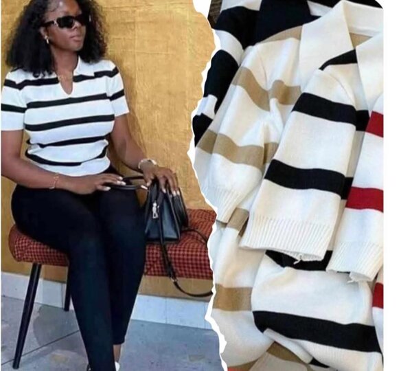 Polo rayé classique femme