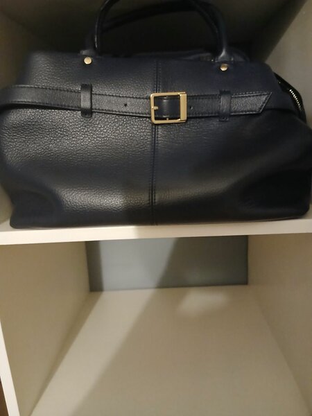 Sac Frederic T en cuir bleu