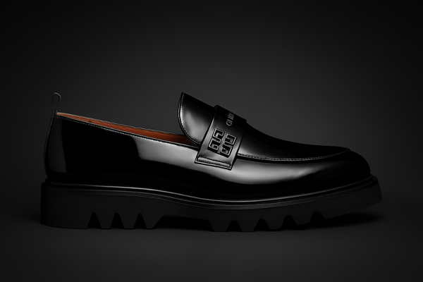 Mocassins en cuir brillant