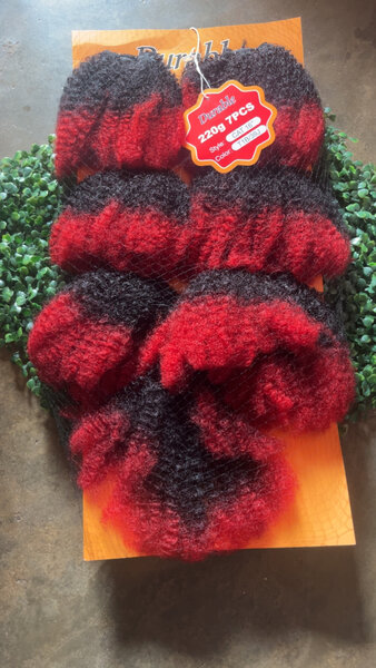 Extensions de cheveux afro rouge