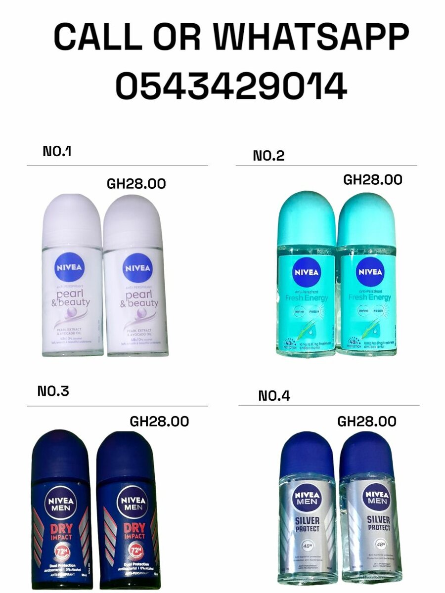 Deodorants spray, Roll_On's and Atomizers