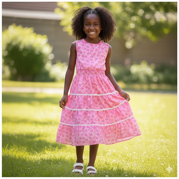 Robe Fille Fleurie Évasée