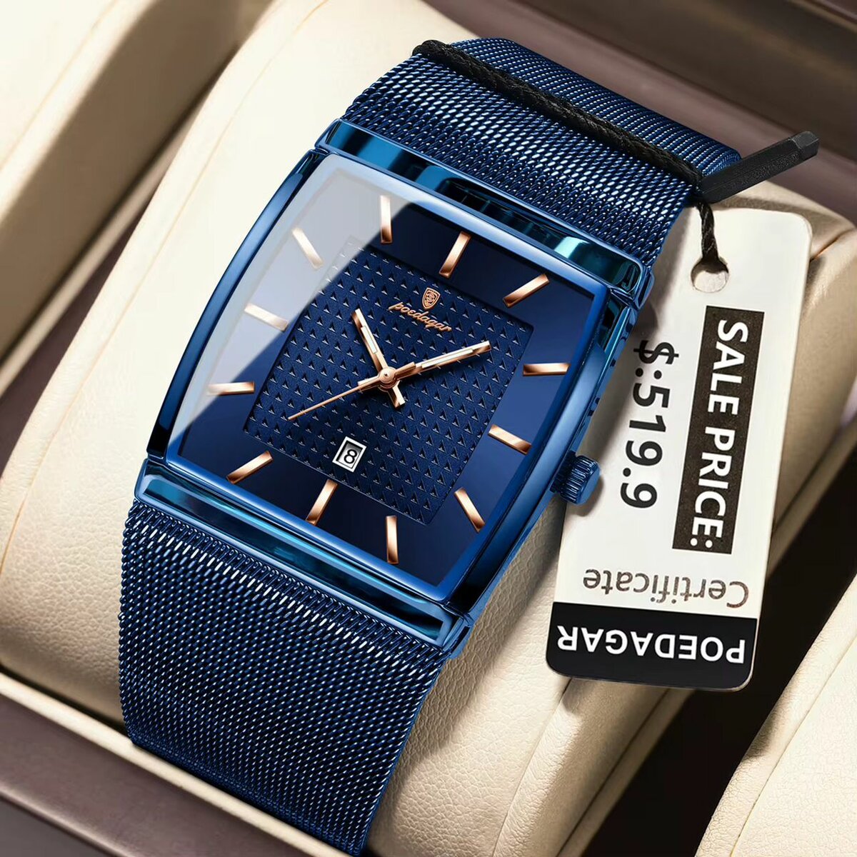 Montre élégante en acier inoxydable