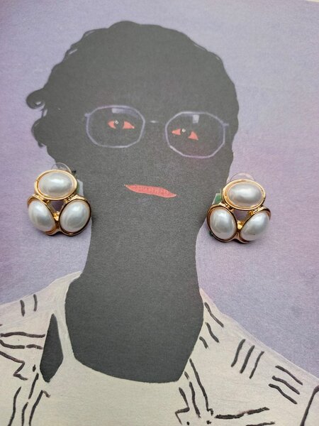 Boucles d'Oreilles en Or Perle