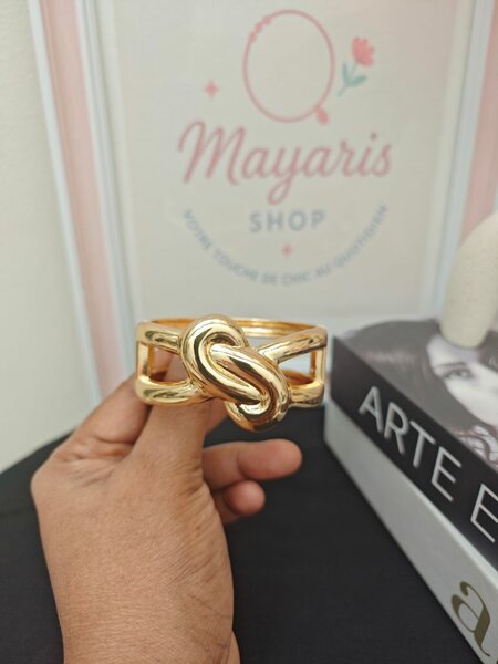 Bracelet élégant doré noeud