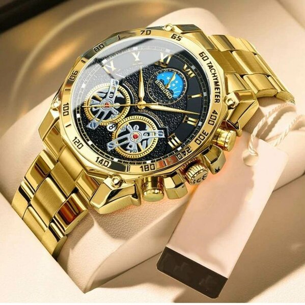 Montre Chronographe Dorée