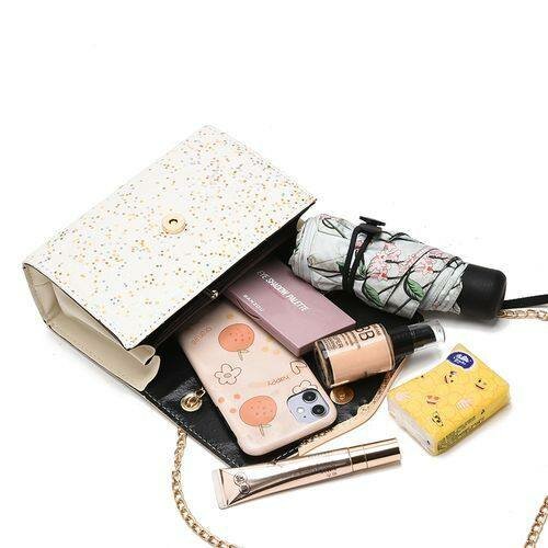 Fashion Women's Fashion Contrast Color Shoulder Bag - white