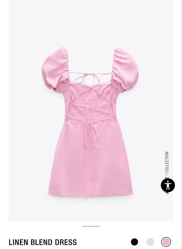 Robe en lin manches bouffantes