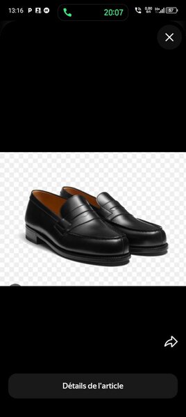 Mocassins en cuir noir élégants