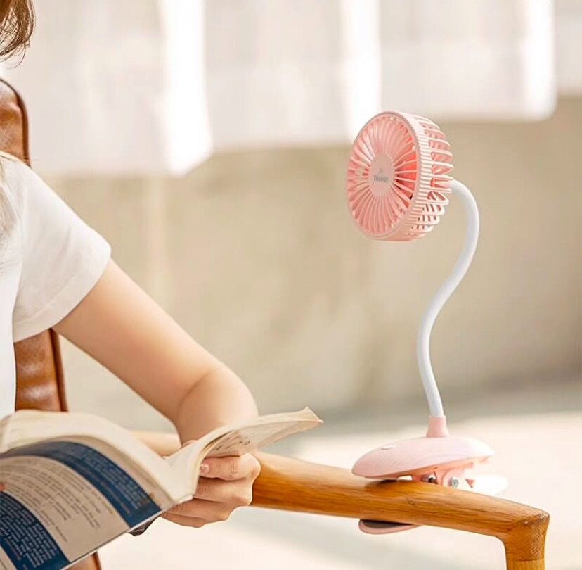 Rechargeable clip/Hand fan with USB Cable