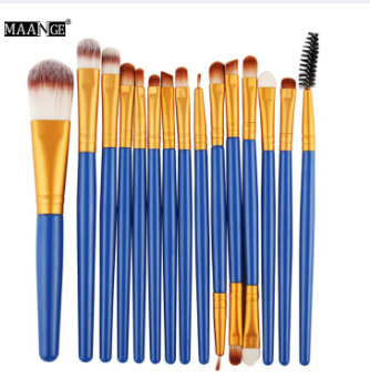 MAANGE Pro 15Pcs Makeup Brushes Set Eye Shadow Foundation Powder Eyeliner Eyelash Lip Make Up Brush Cosmetic Beauty Tool Kit Hot