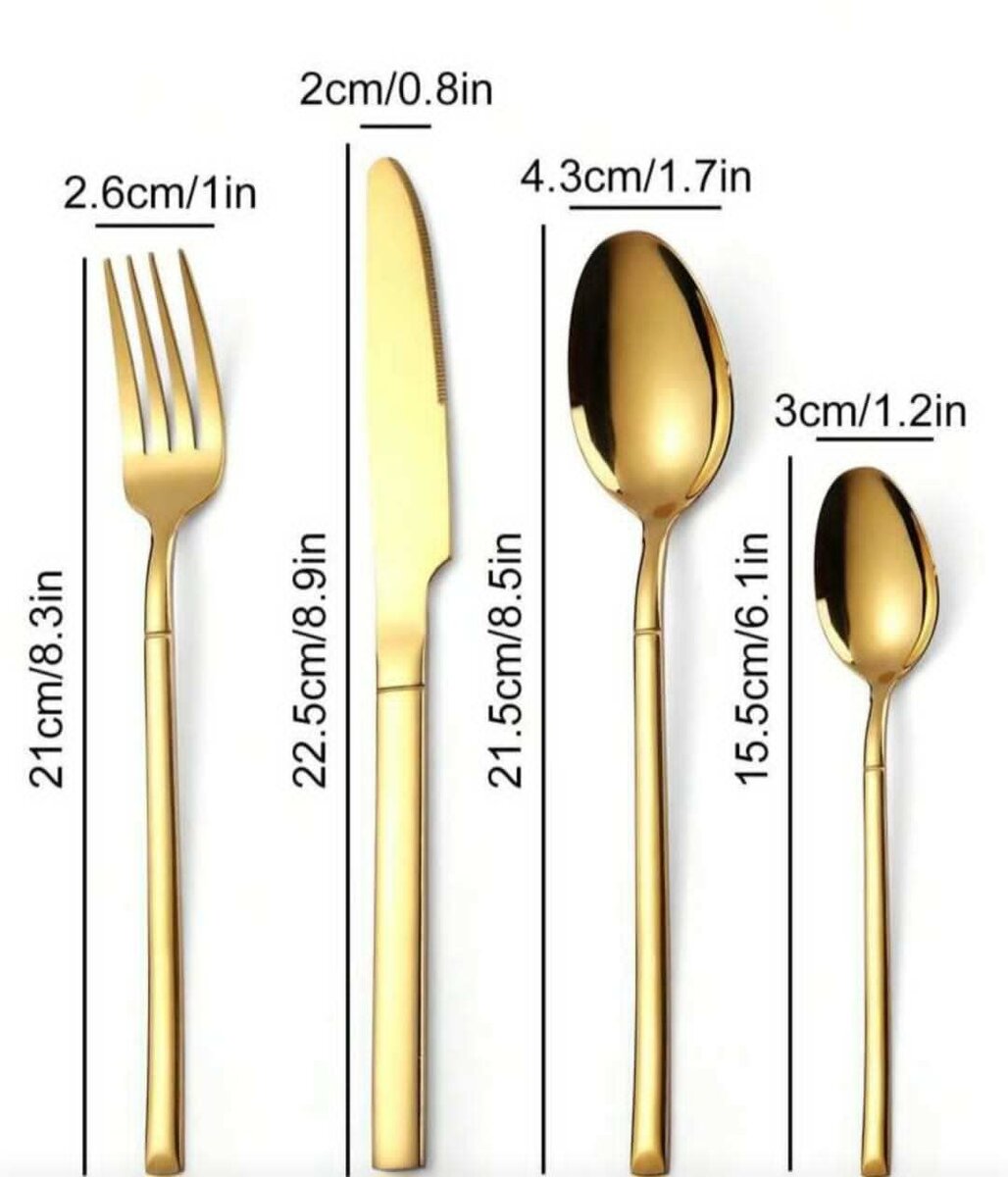 Ensemble couverts 25 pièces en acier inoxydable comprenant 6