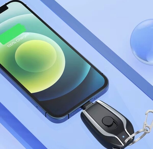 Mini power bank en porte clé