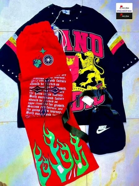 Ensemble homme Nike rouge et noir