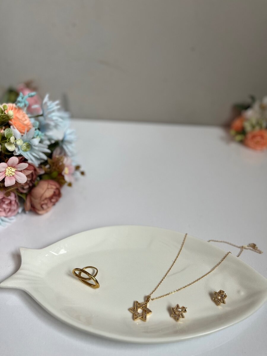 Necklace and statement ring