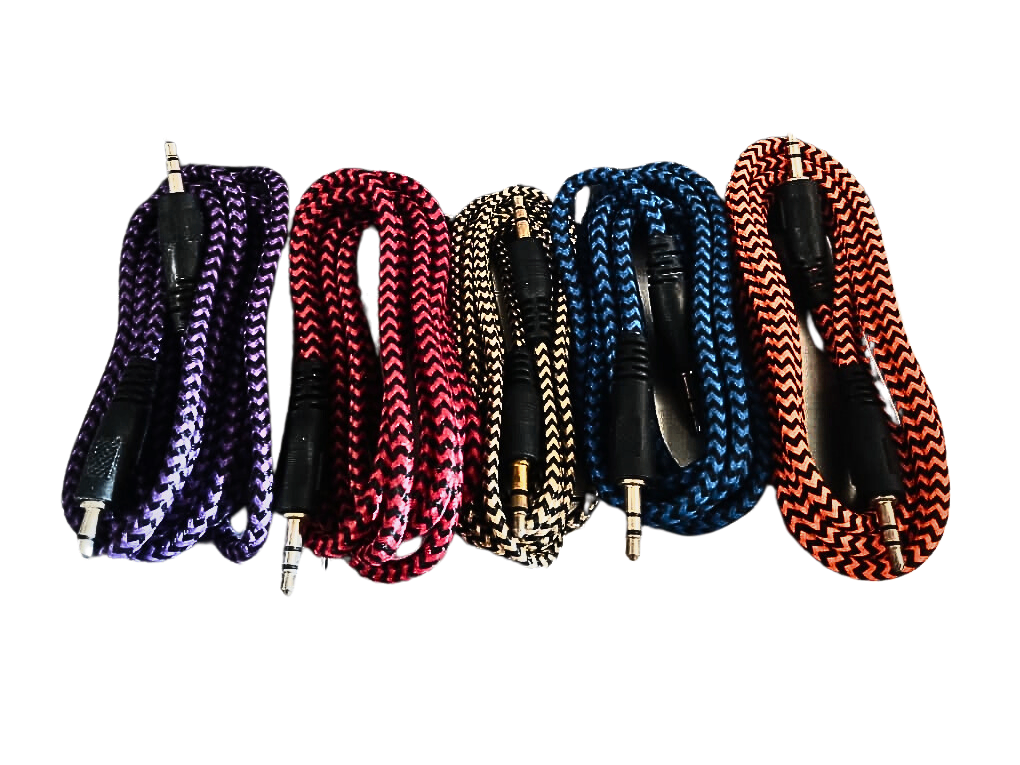 Câble audio jack 3.5mm tressé