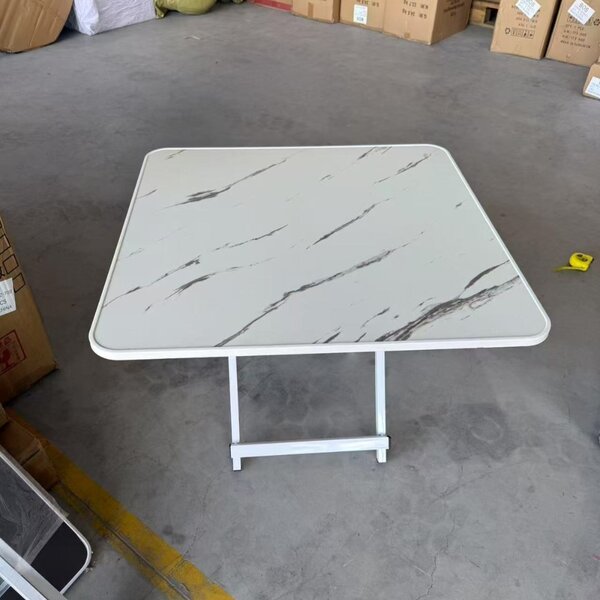 Table pliante design marbré