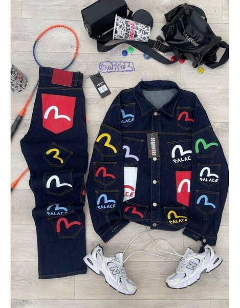 Veste en jean colorée unisexe