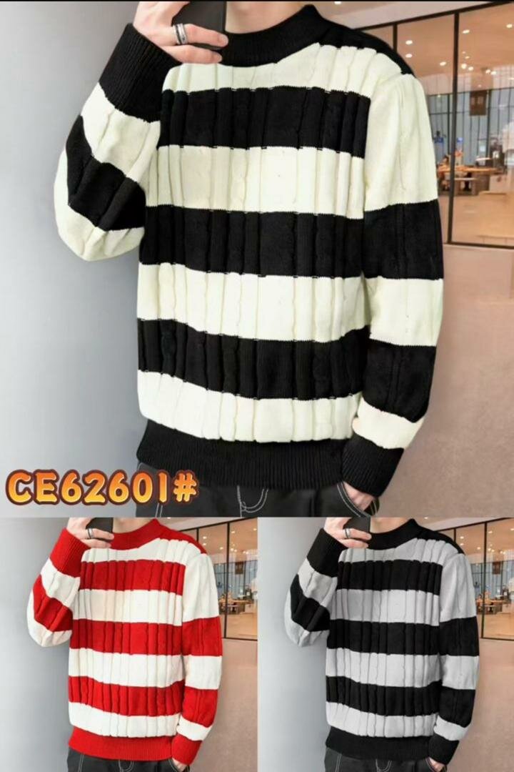 Pull rayé en laine cosy