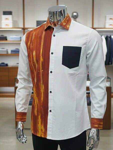 Chemise élégante bicolore