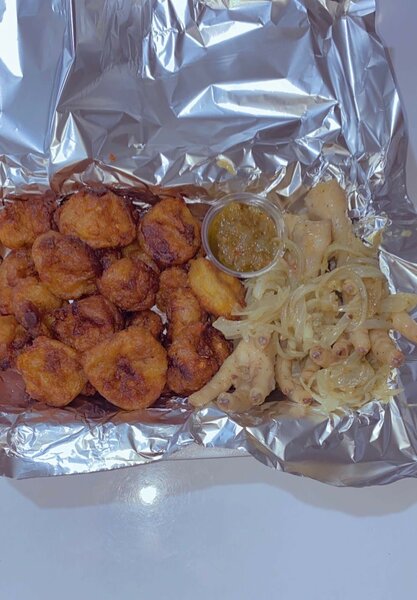 Beignets de plantain et poulet