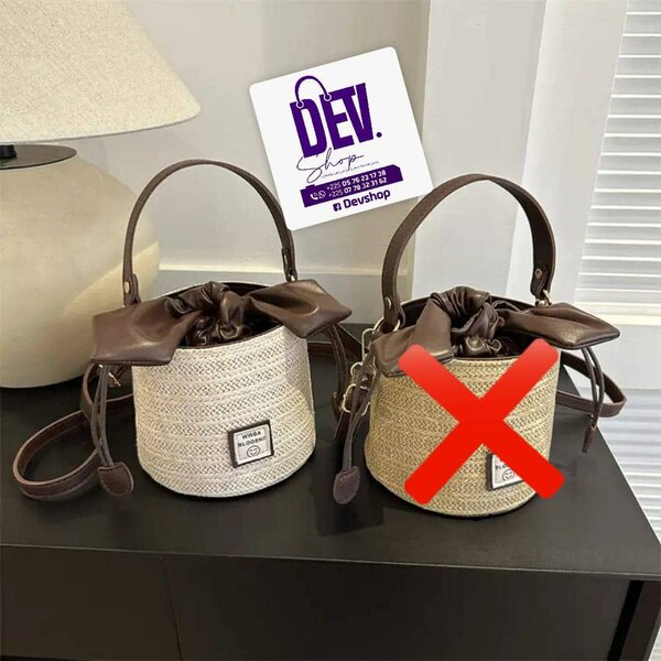 Sac à bandoulière en paille élégant