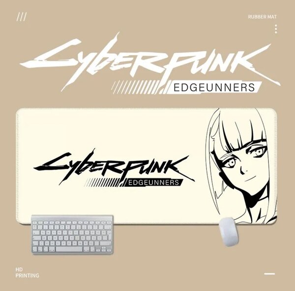 Геймерский коврик для мыши с дизайном Cyberpunk