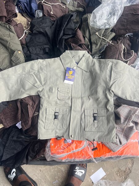 Veste utilitaire grise homme