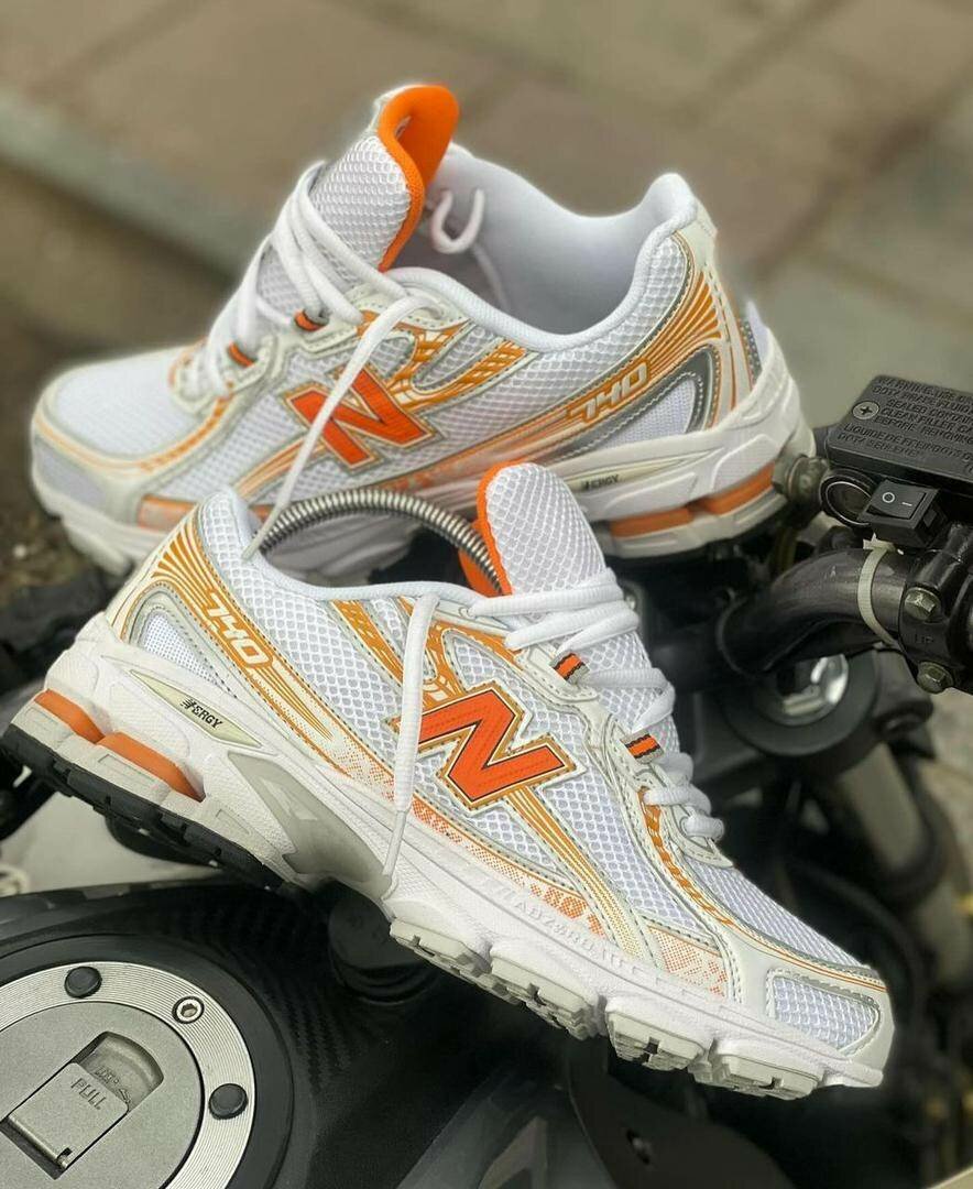 Sneakers Orange White Running