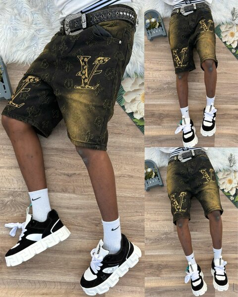 Shorts en jean délavé homme