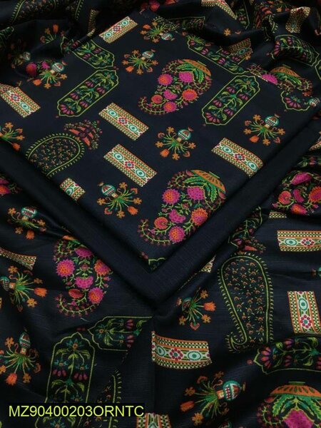 2pc unstitched lawn printed