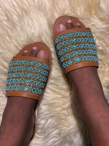 Sandales perlée sénégalaises