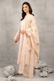 Cotton lawn three piece suit