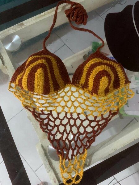 Haut de bikini crochet