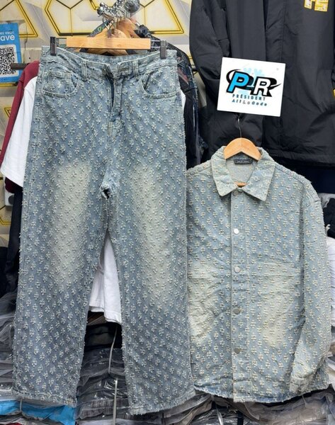 Ensemble denim imprimé fleuri