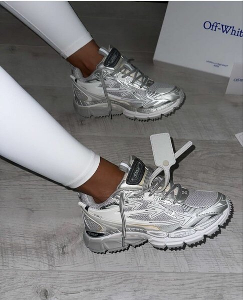 Baskets argent Off-White